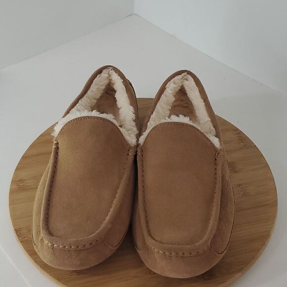 UGG Ascot Slipper Chestnut Suede Wool Comfort Loafer Men's US 11 New - Picture 3 of 12